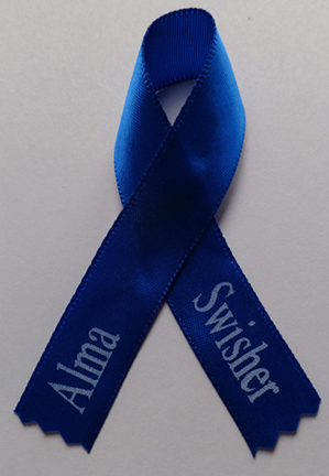 Loss of A Male Loved One Memorial Awareness Ribbon Black/Blue - Pack of 10